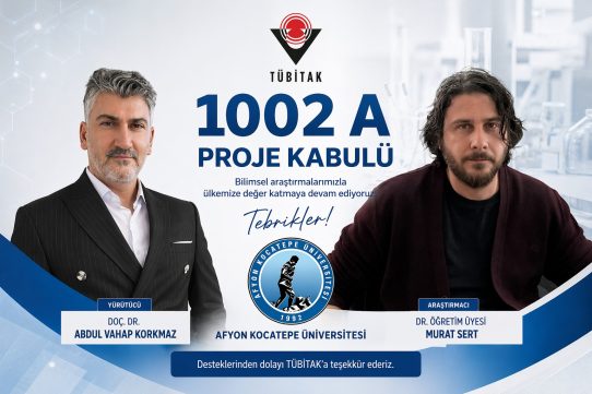 Doç. Dr. Abdul Vahap KORKMAZ’ın Proje Başarısı